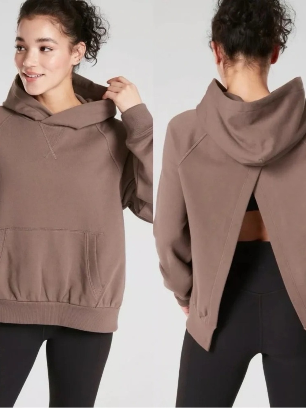 Athleta Moonrise Hoodie Sweatshirt in Mineral Brown 🤎✨